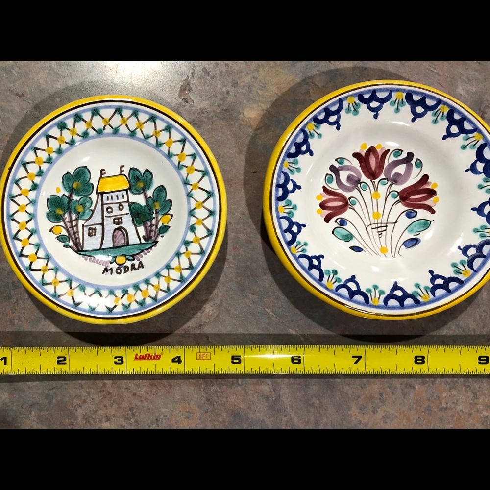 Vintage MODRA decorative plates
